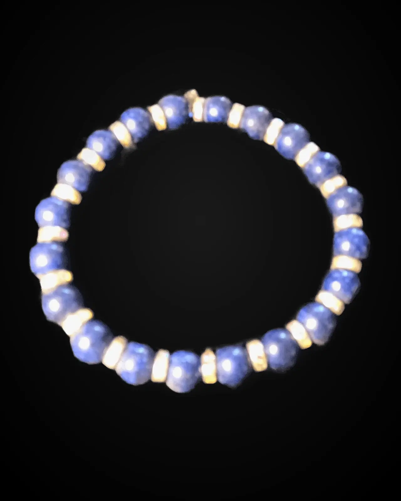 Cobalt Line — Royal blue rounds & silver rings